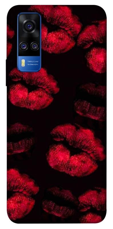 Чехол itsPrint Kisses on black для Vivo Y51a, любовь, купить оптом с доставкой