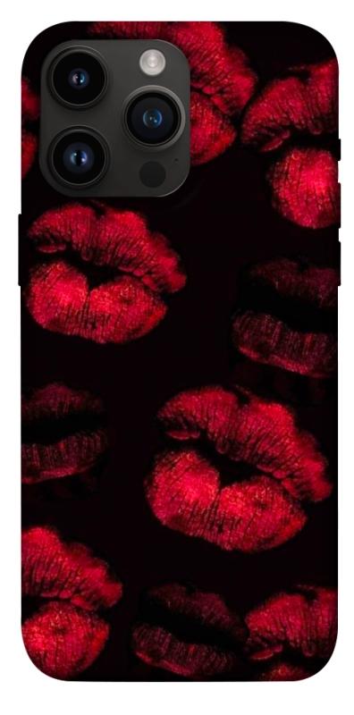 Чехол itsPrint Kisses on black для Apple iPhone 14 Pro Max (6.7"), любовь, купить оптом с доставкой