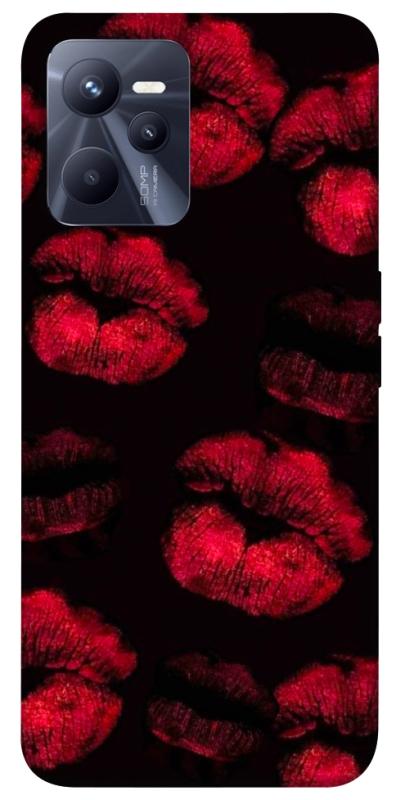 Чехол itsPrint Kisses on black для Realme C35, любовь, купить оптом с доставкой