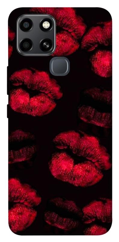 Чехол itsPrint Kisses on black для Infinix Smart 6, любовь, купить оптом с доставкой