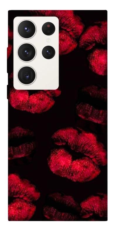 Чехол itsPrint Kisses on black для Samsung Galaxy S23 Ultra, любовь, купить оптом с доставкой