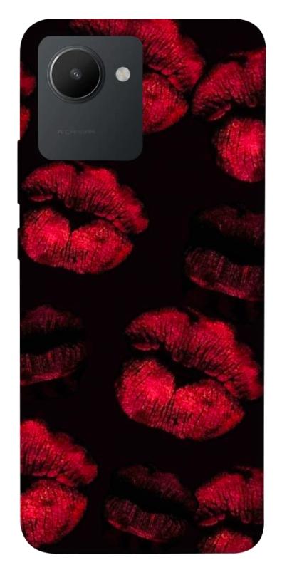 Чехол itsPrint Kisses on black для Realme C30, любовь, купить оптом с доставкой