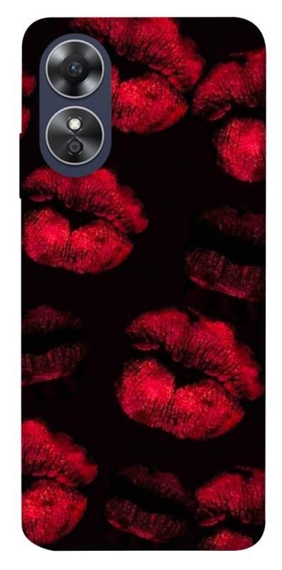 Чехол itsPrint Kisses on black для Oppo A17, любовь, купить оптом с доставкой