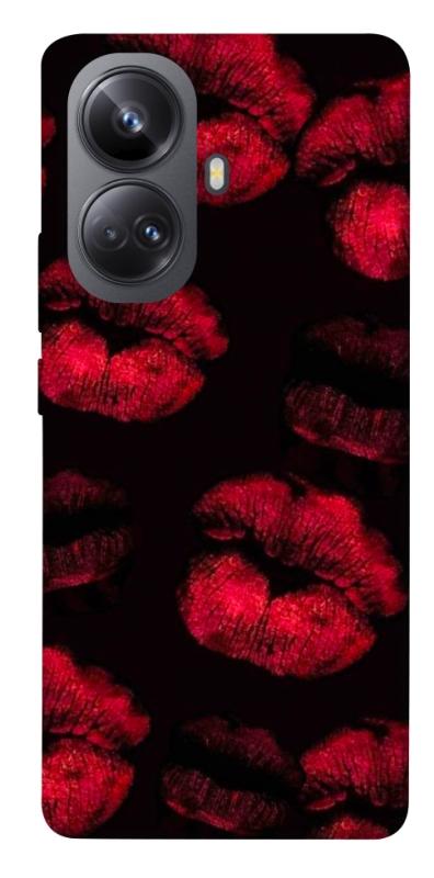 Чехол itsPrint Kisses on black для Realme 10 Pro+, любовь, купить оптом с доставкой