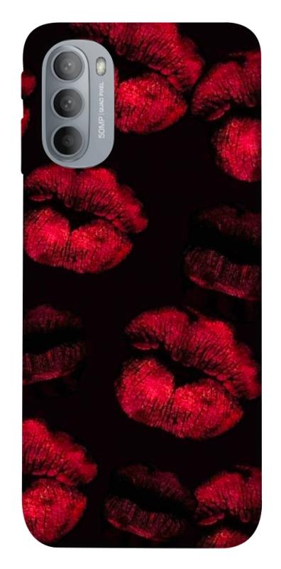 Чехол itsPrint Kisses on black для Motorola Moto G31, любовь, купить оптом с доставкой