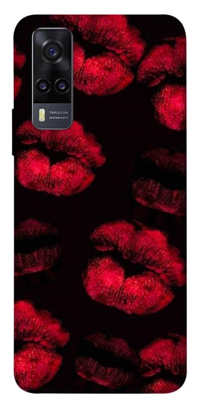 Чехол itsPrint Kisses on black для Vivo Y31, любовь, купить оптом с доставкой