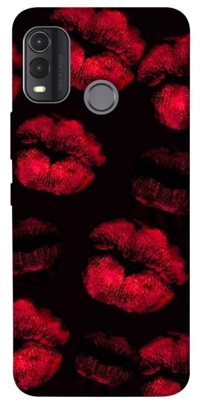 Чехол itsPrint Kisses on black для Nokia G11 Plus, любовь, купить оптом с доставкой