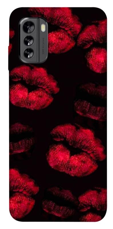 Чехол itsPrint Kisses on black для Nokia G60, любовь, купить оптом с доставкой
