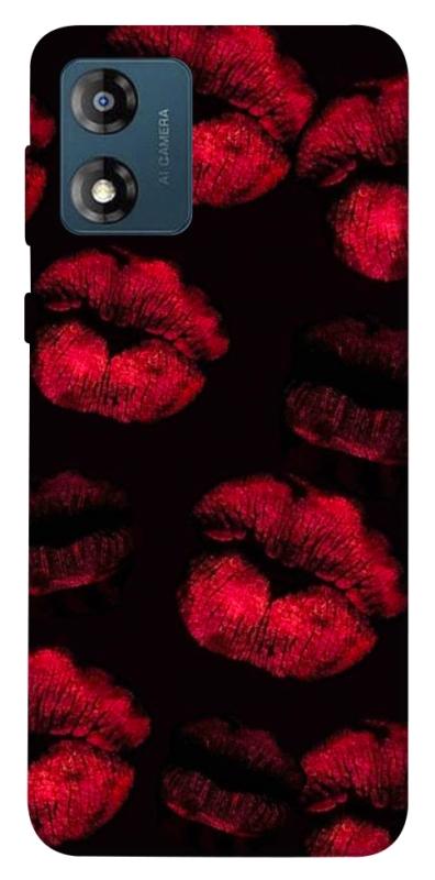 Чехол itsPrint Kisses on black для Motorola Moto E13, любовь, купить оптом с доставкой