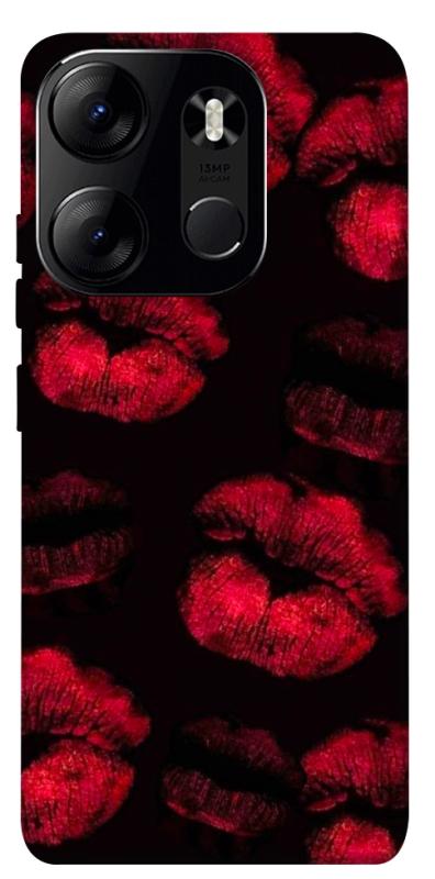 Чехол itsPrint Kisses on black для Tecno Spark Go 2023, любовь, купить оптом с доставкой