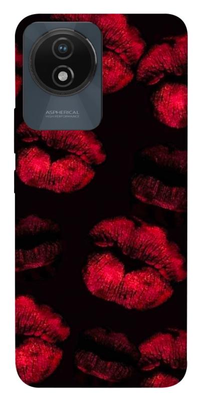 Чехол itsPrint Kisses on black для Vivo Y02, любовь, купить оптом с доставкой