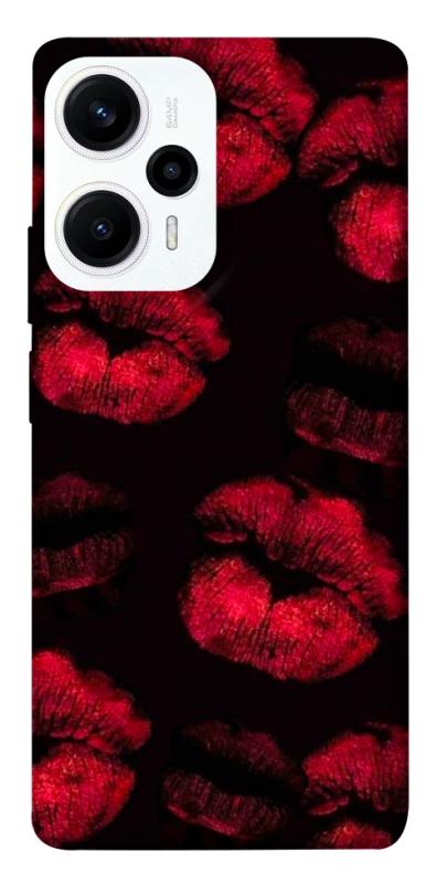 Чехол itsPrint Kisses on black для Xiaomi Poco F5 / Note 12 Turbo, любовь, купить оптом с доставкой