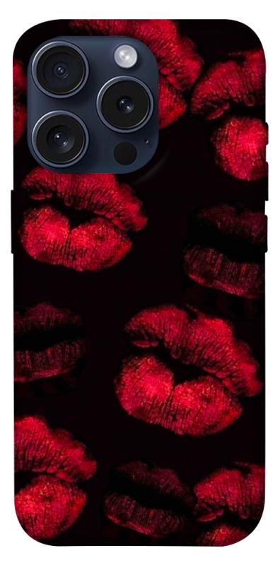 Чехол itsPrint Kisses on black для Apple iPhone 15 Pro (6.1"), любовь, купить оптом с доставкой