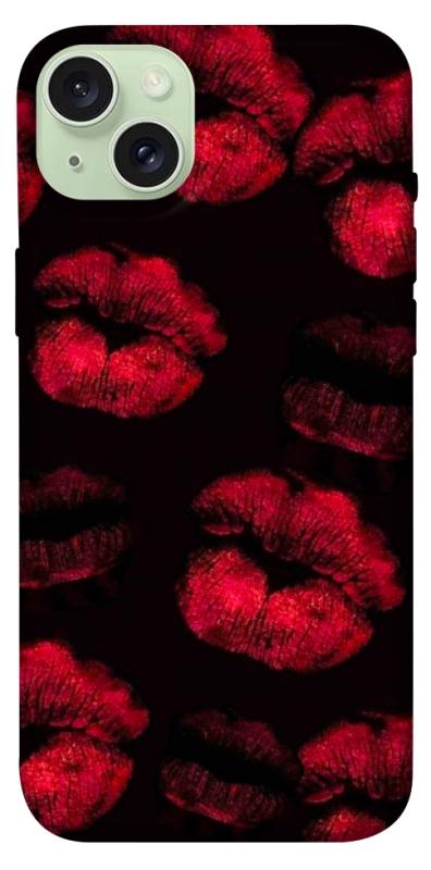 Чехол itsPrint Kisses on black для Apple iPhone 15 Plus (6.7"), любовь, купить оптом с доставкой