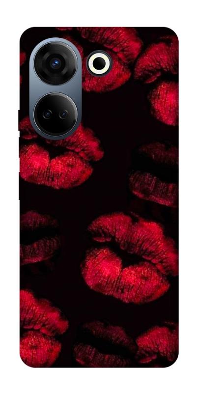 Чехол itsPrint Kisses on black для TECNO Camon 20 Pro (CK7n), любовь, купить оптом с доставкой