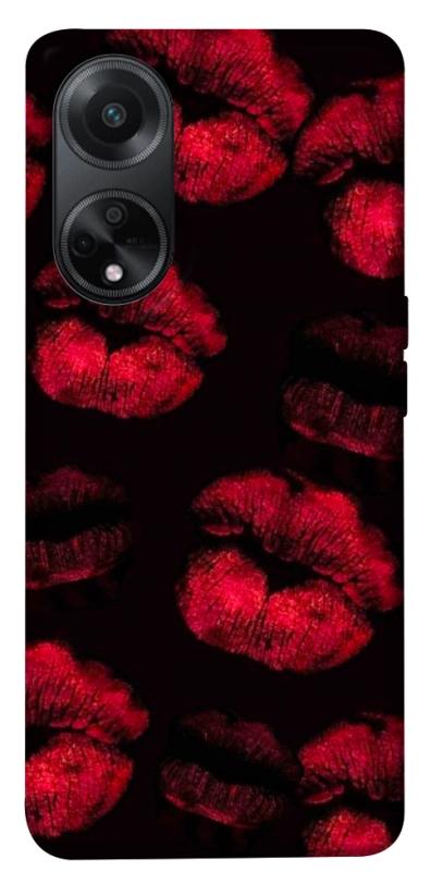 Чехол itsPrint Kisses on black для Oppo A58 4G, любовь, купить оптом с доставкой