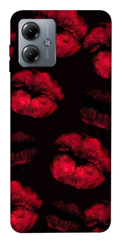 Чехол itsPrint Kisses on black для Motorola Moto G14, любовь, купить оптом с доставкой