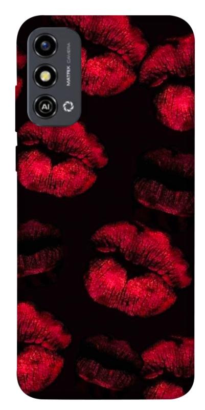 Чехол itsPrint Kisses on black для ZTE Blade A53, любовь, купить оптом с доставкой