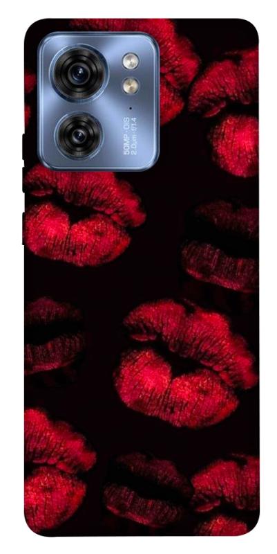 Чехол itsPrint Kisses on black для Motorola Edge 40, любовь, купить оптом с доставкой