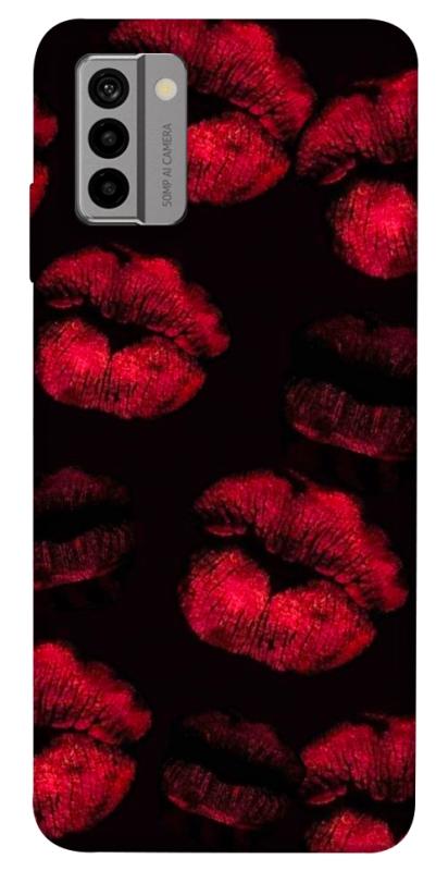 Чехол itsPrint Kisses on black для Nokia G22, любовь, купить оптом с доставкой