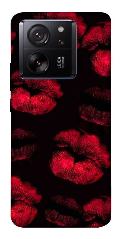 Чехол itsPrint Kisses on black для Xiaomi 13T, любовь, купить оптом с доставкой