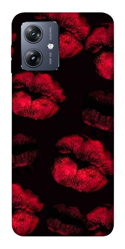 Чехол itsPrint Kisses on black для Motorola Moto G54, любовь, купить оптом с доставкой