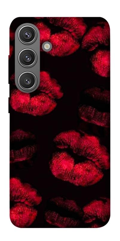 Чехол itsPrint Kisses on black для Samsung Galaxy S24, любовь, купить оптом с доставкой