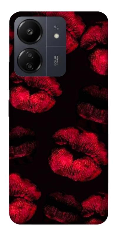 Чехол itsPrint Kisses on black для Xiaomi Redmi 13C, любовь, купить оптом с доставкой