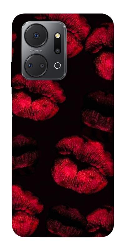 Чехол itsPrint Kisses on black для Huawei Honor X7a, любовь, купить оптом с доставкой