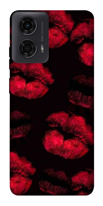 Чехол itsPrint Kisses on black для Motorola Moto G24, любовь, купить оптом с доставкой