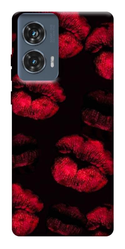 Чохол itsPrint Kisses on black для Motorola Edge 50 Fusion, кохання, купити оптом з доставкою
