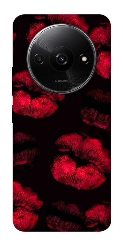 Чехол itsPrint Kisses on black для Xiaomi Redmi A3, любовь, купить оптом с доставкой