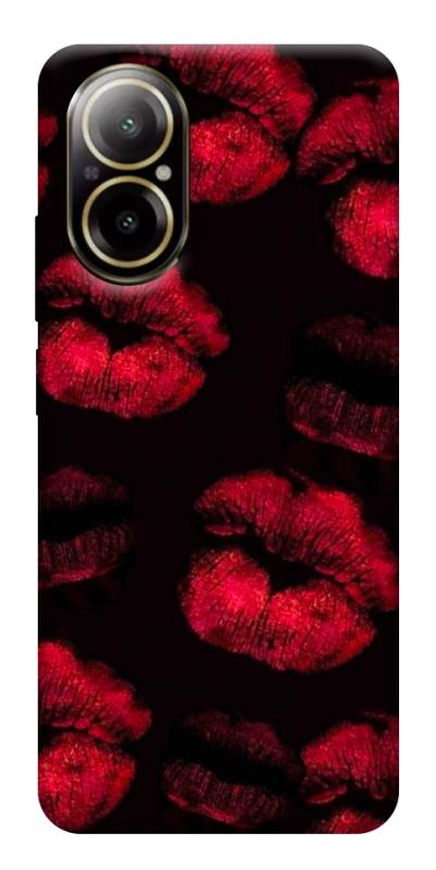 Чехол itsPrint Kisses on black для Realme C67 4G, любовь, купить оптом с доставкой