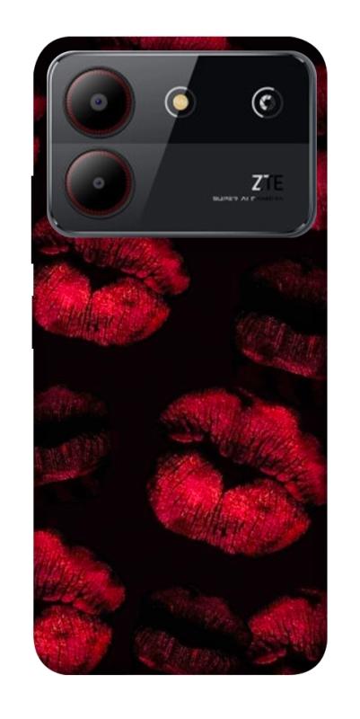 Чехол itsPrint Kisses on black для ZTE Blade A54 4G, любовь, купить оптом с доставкой