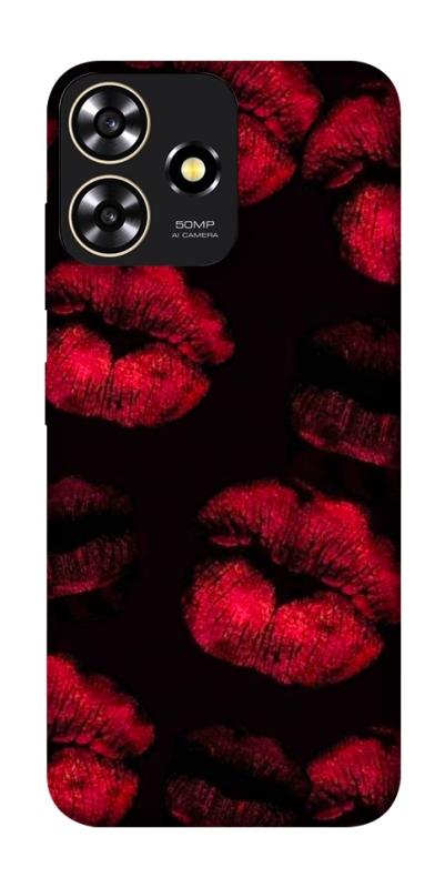 Чехол itsPrint Kisses on black для ZTE Blade A73 4G, любовь, купить оптом с доставкой