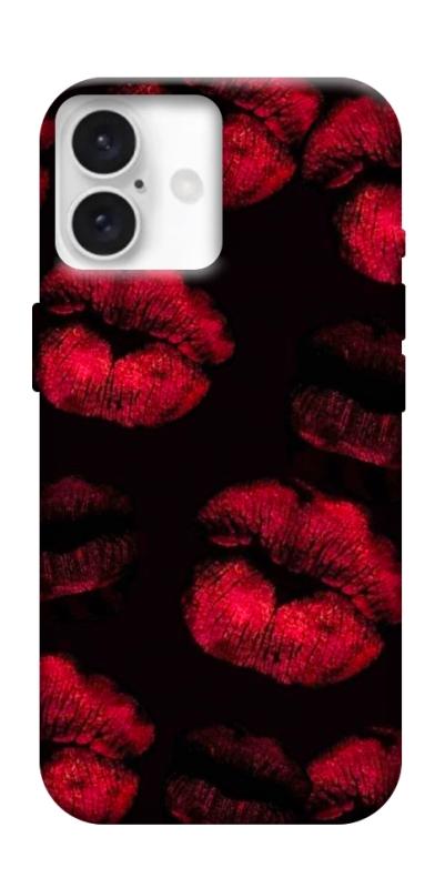 Чехол itsPrint Kisses on black для Apple iPhone 16 Plus (6.7"), любовь, купить оптом с доставкой