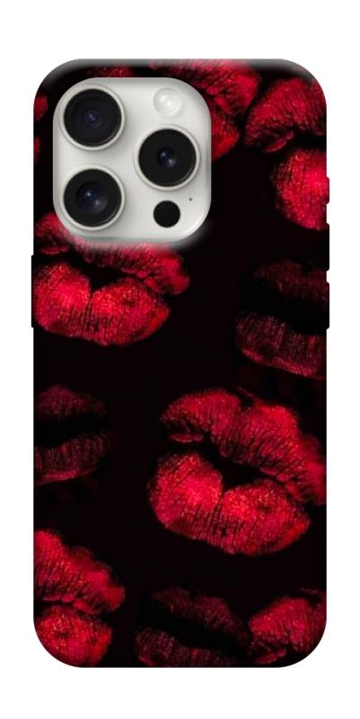 Чехол itsPrint Kisses on black для Apple iPhone 16 Pro Max (6.9"), любовь, купить оптом с доставкой