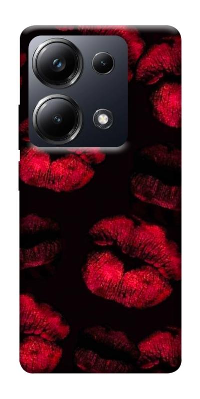 Чехол itsPrint Kisses on black для Xiaomi Redmi 13 4G / Poco M6 4G, любовь, купить оптом с доставкой