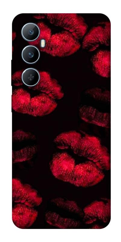 Чехол itsPrint Kisses on black для Realme C65 4G, любовь, купить оптом с доставкой