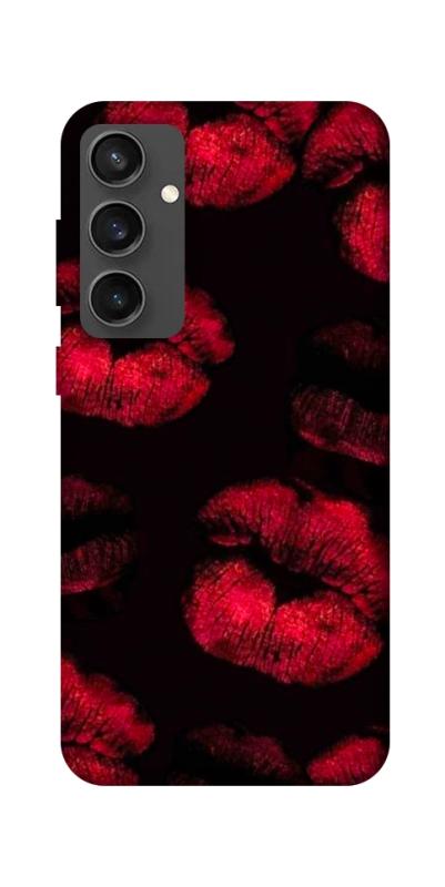 Чехол itsPrint Kisses on black для Samsung Galaxy S24 FE, любовь, купить оптом с доставкой