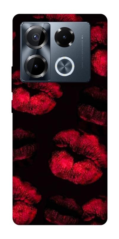 Чехол itsPrint Kisses on black для Infinix Note 40 Pro 4G, любовь, купить оптом с доставкой
