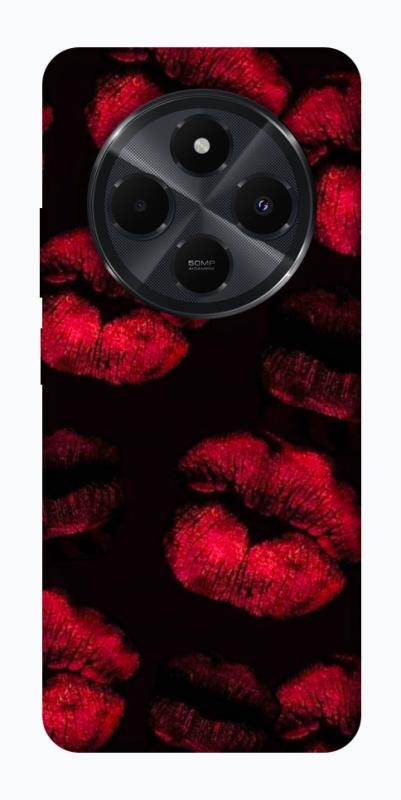 Чехол itsPrint Kisses on black для Xiaomi Redmi 14C / Poco C75, любовь, купить оптом с доставкой