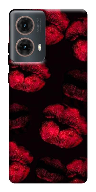 Чехол itsPrint Kisses on black для Motorola Moto G85, любовь, купить оптом с доставкой