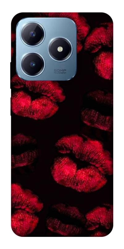 Чехол itsPrint Kisses on black для Realme C63 4G, любовь, купить оптом с доставкой