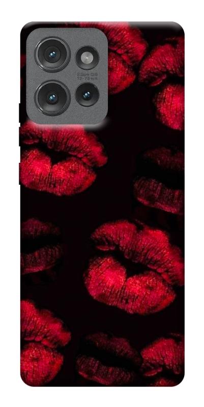 Чехол itsPrint Kisses on black для Motorola Edge 50, любовь, купить оптом с доставкой