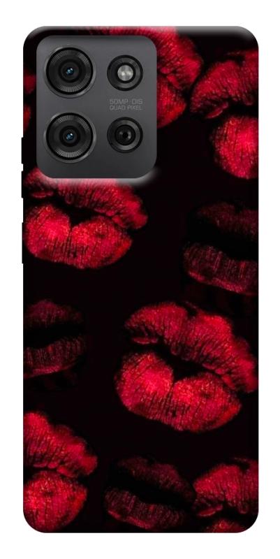 Чехол itsPrint Kisses on black для Motorola Moto G75 5G, любовь, купить оптом с доставкой