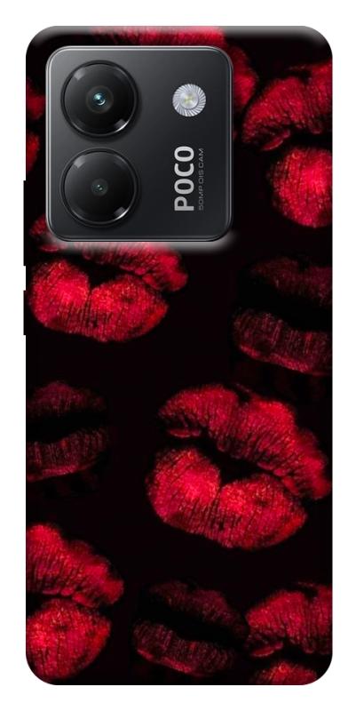 Чехол itsPrint Kisses on black для Xiaomi Poco M7 Pro 5G, любовь, купить оптом с доставкой