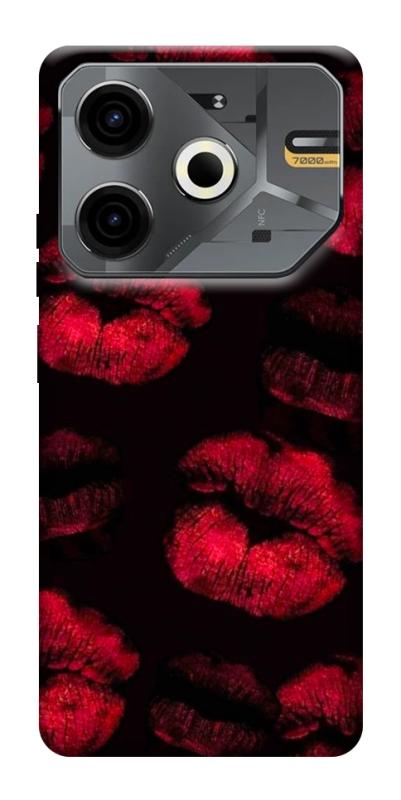 Чехол itsPrint Kisses on black для TECNO Pova 6 Neo (LI6), любовь, купить оптом с доставкой
