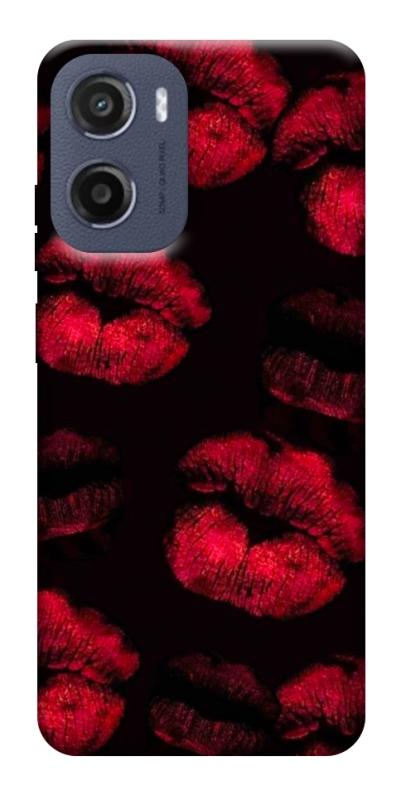 Чехол itsPrint Kisses on black для Motorola Moto G05, любовь, купить оптом с доставкой