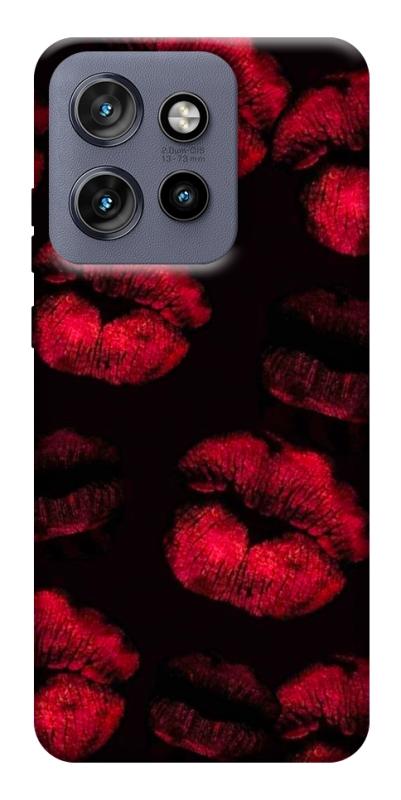 Чехол itsPrint Kisses on black для Motorola Edge 50 Neo, любовь, купить оптом с доставкой
